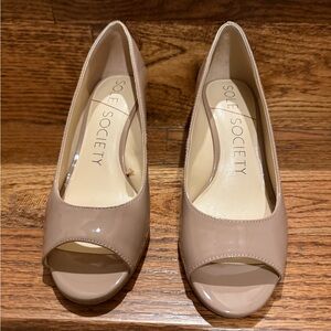 Sole Society Nude Peep Toe Heels